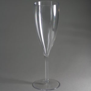 Flûte à champagne réutilisable transparente