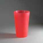 Gobelet plastique PS pong rouge 450ml 90mm H129mm